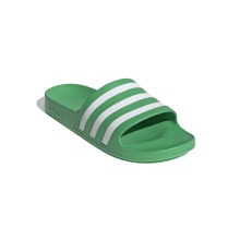 adidas Badeschuhe Adilette Aqua 3-Streifen (Cloudfoam Fußbett, vorgeformter EVA-Riemen) grün - 1 Paar